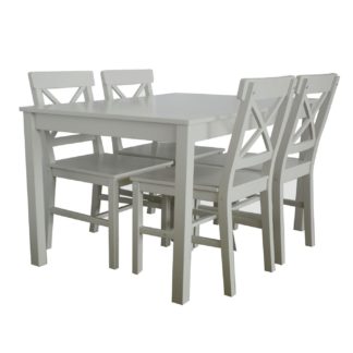 An Image of Malaren Dining Table & 4 Chairs - Grey
