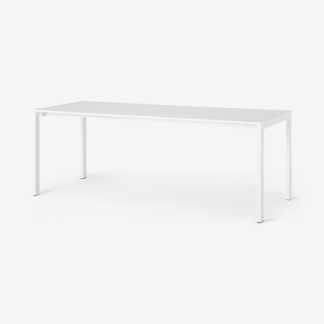 An Image of Swift 4-8 Seat Extending Dining Table, Matt White