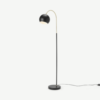 An Image of Jak Arch Overreach Floor Lamp, Black & Brass