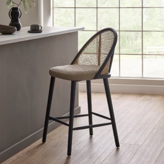 An Image of Luella Cane Bar Stool Grey