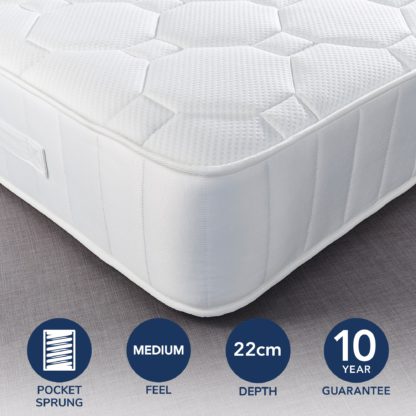 An Image of Fogarty Dreamy Comfort Gel Top 1500 Pocket Sprung Mattress Yellow