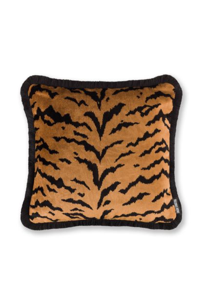 An Image of Luxe Velvet Tiger Cushion