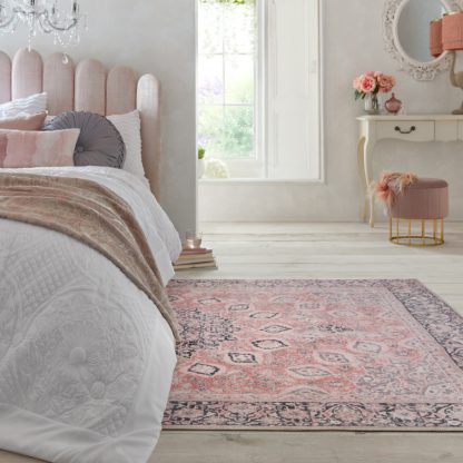 An Image of Somerton Washable Rug Pink