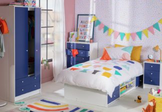 An Image of Argos Home Malibu Kids 3 Piece 2 Door Wardrobe Set - Blue