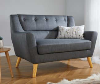 An Image of Lambeth 2 Seater Grey Fabric Sofa