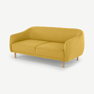 An Image of Haring 3 Seater Sofa, Retro Yellow