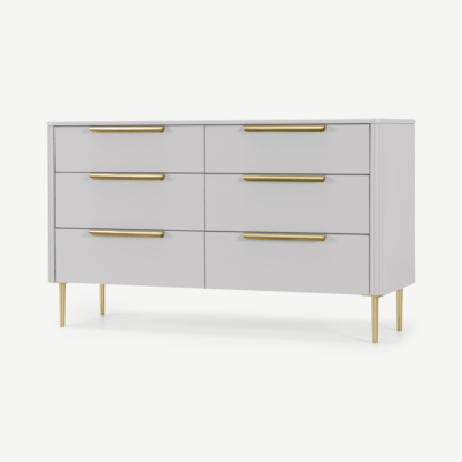 An Image of Ebro Wide Chest of Drawers, Grey