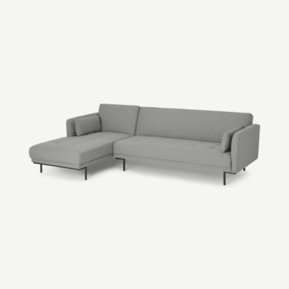 An Image of Harlow Left Hand Facing Chaise End Click Clack Sofa Bed, Mountain Grey