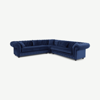 An Image of Branagh Corner Sofa, Electric Blue Velvet