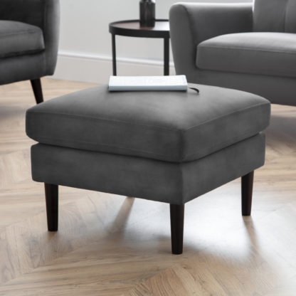 An Image of Monza Dark Grey Ottoman Box