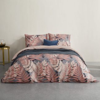An Image of Jangala Cotton Duvet Cover + 2 Pillowcases, King, Pink