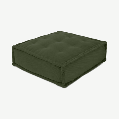 An Image of Sully Floor Cushion, Sage Corduroy Velvet