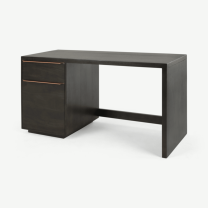 An Image of Anderson Desk, Mocha Mango Wood & Copper