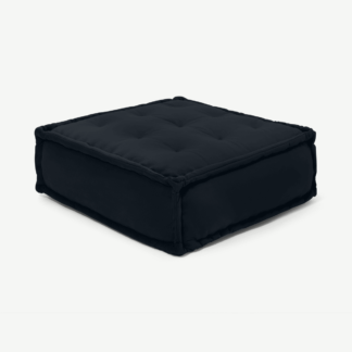 An Image of Sully Floor Cushion, Twilight Blue Velvet