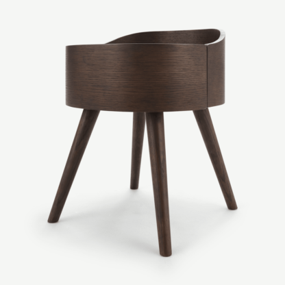 An Image of Odie Bedside Table, Dark Stain Oak