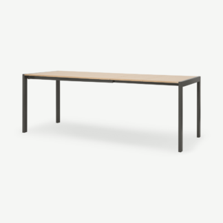 An Image of Swift 4-8 Seat Dining Table, Oak & Grey