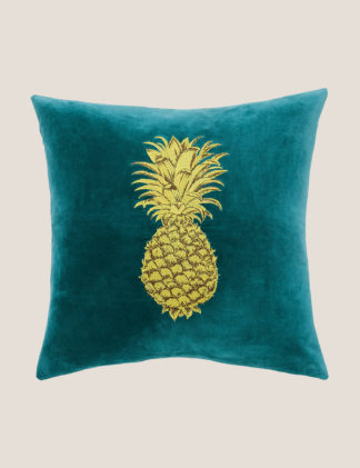 An Image of M&S Sanderson Velvet Paradesia Embroidered Cushion