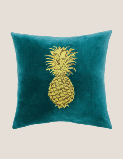 An Image of M&S Sanderson Velvet Paradesia Embroidered Cushion