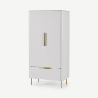 An Image of Ebro Double Wardrobe, Grey