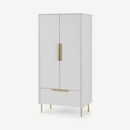 An Image of Ebro Double Wardrobe, Grey