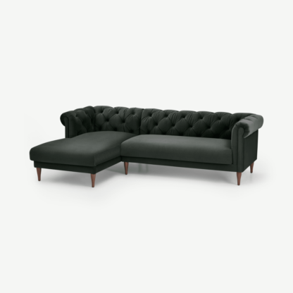 5f909c8119c8f2dc20a4965b935b1ac07614e0ea5fb8f821baa4a9890fa8e1f0-1.png An Image of Barstow Left Hand Facing Chaise End Corner Sofa, Dark Anthracite Velvet
