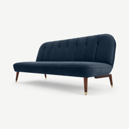 603ecff6b41cb8f987ae4855d40ae6ab9ea1c39836966708134b34735e412114-1.png An Image of Margot Click Clack Sofa Bed, Sapphire Blue Velvet