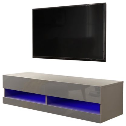 An Image of Galicia 120cm LED Wall TV Unit - White