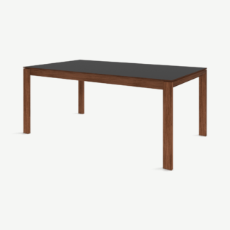 An Image of Corinna 8 Seat Dining Table, Grey HPL & Walnut