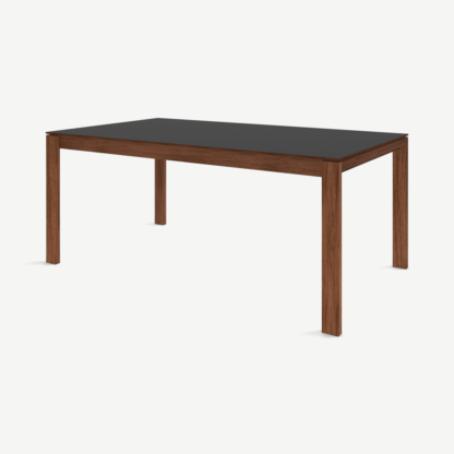 6115909ed841ab4f4ac8349e8c4ca60531ca26c856cfcc22aa3c862ef0549e04-1.png An Image of Corinna 8 Seat Dining Table, Grey HPL & Walnut