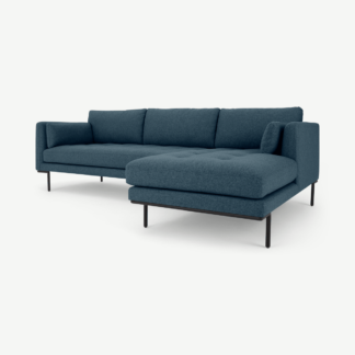 An Image of Harlow Right Hand Facing Chaise End Corner Sofa, Orleans Blue