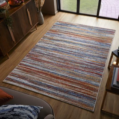 An Image of Nadia Stripe Rug MultiColoured