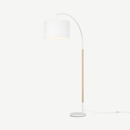 An Image of Kyle Overreach Floor Lamp, White