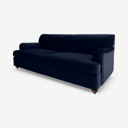 An Image of Orson Sofa Bed, Ink Blue Velvet