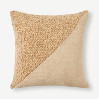 An Image of Opie Textured Cotton Cushion, 50 x 50cm, Natural