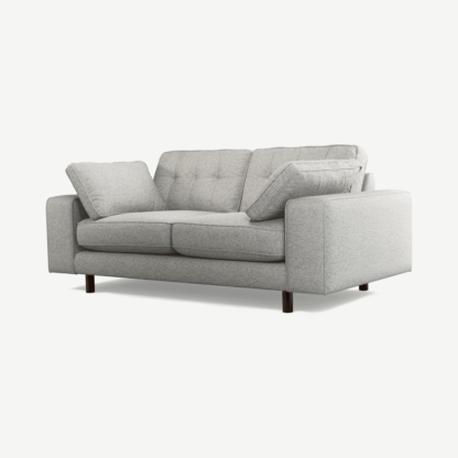 An Image of Content by Terence Conran Tobias, 2 Seater Sofa, Textured Weave Grey, Dark Wood Leg