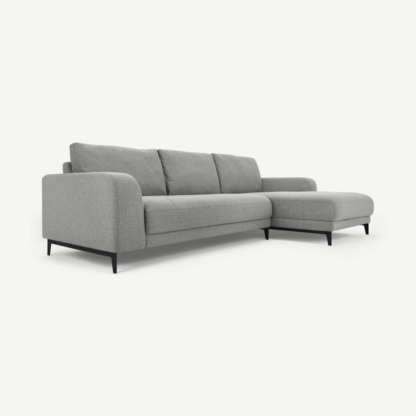 An Image of Luciano Right Hand Facing Chaise End Corner Sofa, Mountain Grey