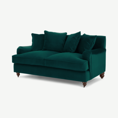 An Image of Orson 2 Seater Sofa, Scatterback, Seafoam Blue Velvet