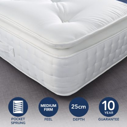 63d920c24cbe0b642b0a89a3a1bd5bbfd49ef5ab25ea5820f9e09e4a8052b000.jpg An Image of Fogarty Premium Pillow Top 2000 Pocket Sprung Mattress Yellow