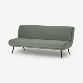 An Image of Moby Click Clack Sofa Bed, Pale Sage Velvet