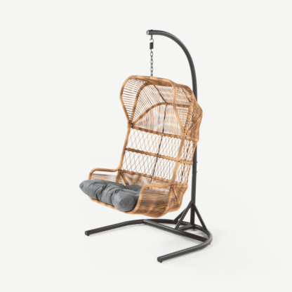 6561d1de63aaed781e5f82cac5b7c56cbfa1758fe850cd91c86a9ca3c026ad2b-1.png An Image of Lyra Garden Hanging Chair, Charcoal Grey