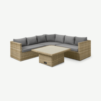 An Image of Garden Corner Dining & Lounge Set, Natural