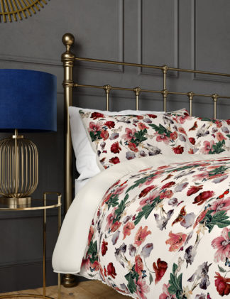 An Image of M&S Pure Cotton Butterfly Floral Bedding Set