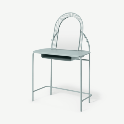 An Image of Oving Metal Dressing Table, Sky Grey