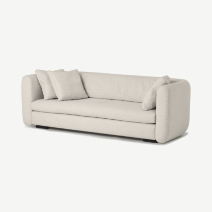An Image of Nikita 3 Seater Sofa, Oatmeal Textured Weave