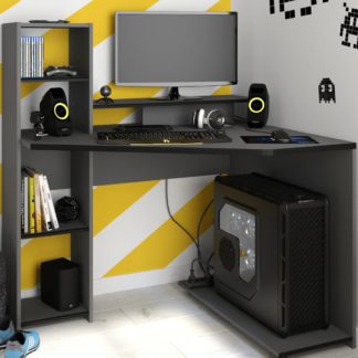An Image of SetUp Corner Grey Gaming Desk