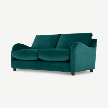 66e57a0bcef405707995f8bc57b58c51d3664456c3534e0301bad51edfde788c-1.png An Image of Sofia 2 Seater Sofabed, Plush Mallard Velvet