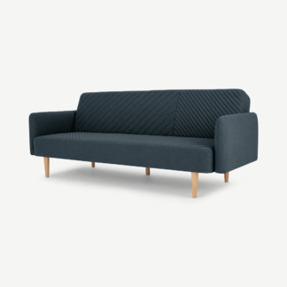 An Image of Ryson Click Clack Sofa Bed with Arms, Aegean Blue