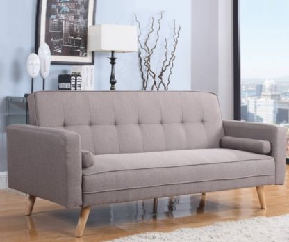An Image of Ethan Grey Fabric Sofa Bed
