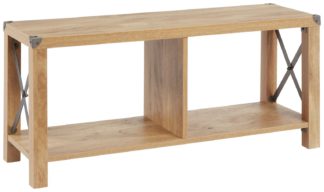 An Image of Rustica Wood Effect Dining Bench - Light Wood