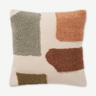 An Image of Mosie Tufted Cotton Cushion 45 x 45cm, Tonal Terracotta